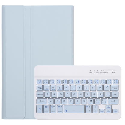 A220 Candy Color TPU Detachable Bluetooth Keyboard Leather Case with Bracket For Samsung Galaxy Tab A7 Lite 8.7 T220 / T225(White Ice Orchid) - Samsung Keyboard by PMC Jewellery | Online Shopping South Africa | PMC Jewellery