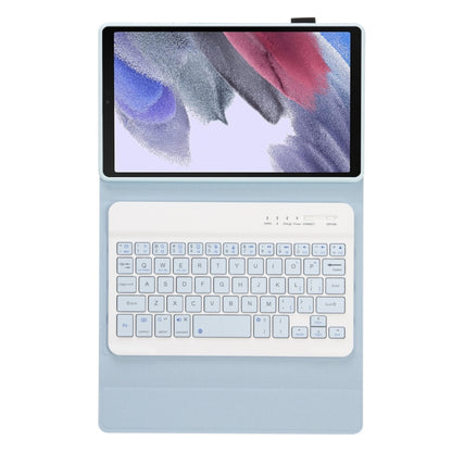 A220 Candy Color TPU Detachable Bluetooth Keyboard Leather Case with Bracket For Samsung Galaxy Tab A7 Lite 8.7 T220 / T225(White Ice Orchid) - Samsung Keyboard by PMC Jewellery | Online Shopping South Africa | PMC Jewellery