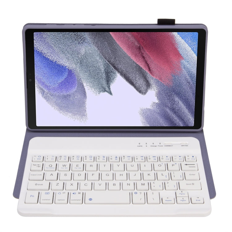 A220 Candy Color TPU Detachable Bluetooth Keyboard Leather Case with Bracket For Samsung Galaxy Tab A7 Lite 8.7 T220 / T225(Purple) - Samsung Keyboard by PMC Jewellery | Online Shopping South Africa | PMC Jewellery