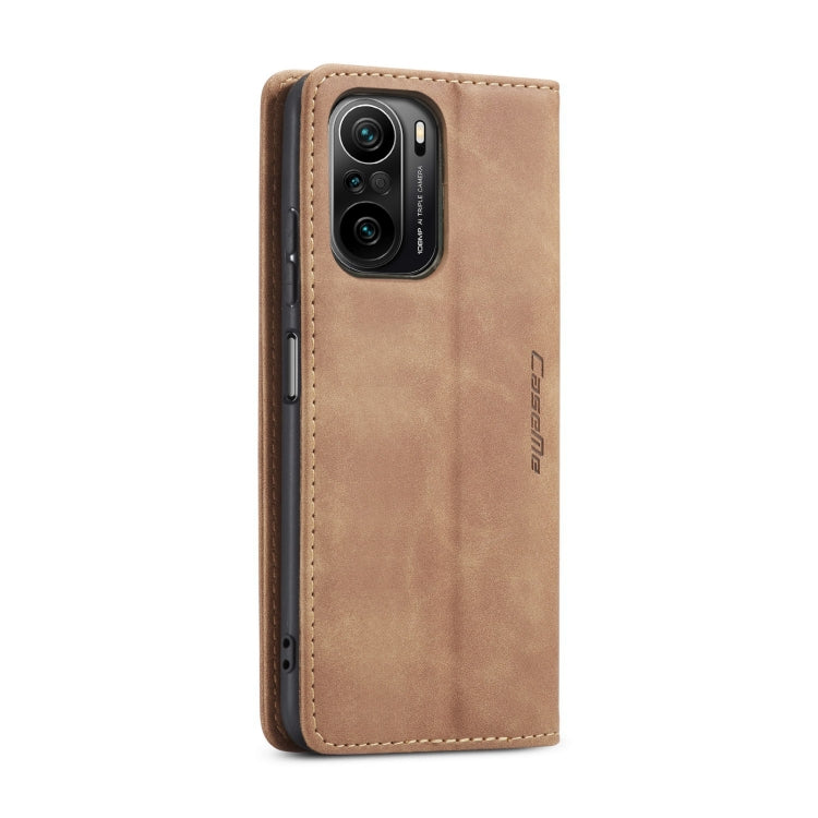 For Xiaomi Redmi K40 / K40 Pro / Poco F3／Mi 11i／Mi 11X／Mi 11X Pro CaseMe 013 Multifunctional Leather Phone Case(Brown) - Xiaomi Cases by CaseMe | Online Shopping South Africa | PMC Jewellery | Buy Now Pay Later Mobicred