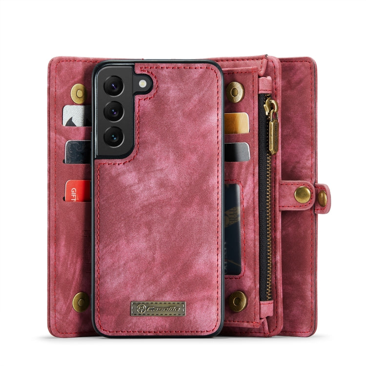 For Samsung Galaxy S22+ 5G CaseMe-008 Detachable Multifunctional Horizontal Flip Leather Case(Red) - Galaxy S22+ 5G Cases by CaseMe | Online Shopping South Africa | PMC Jewellery | Buy Now Pay Later Mobicred