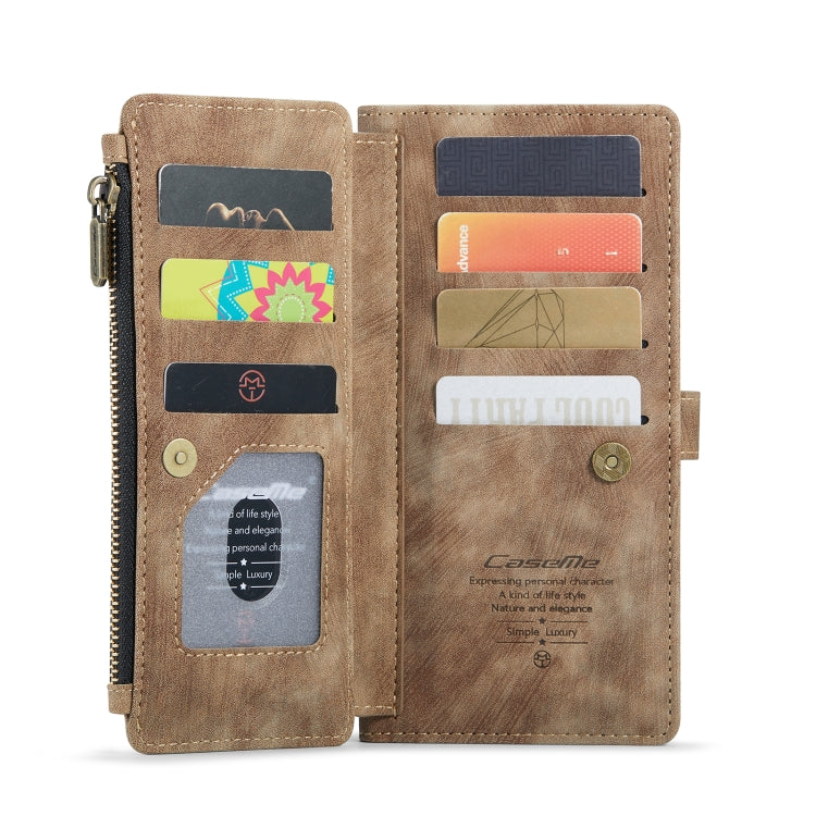 For Samsung Galaxy S22 5G CaseMe C30 Multifunctional Phone Leather Case with Holder & Card Slot & Wallet(Brown) - free shipping - PMC Jewellery - Order now!