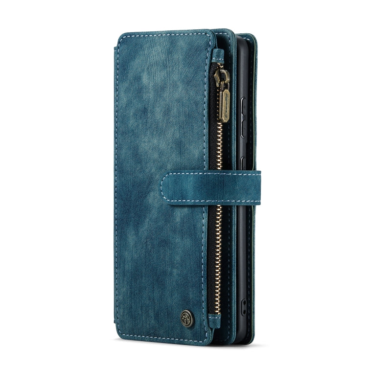 For Samsung Galaxy S22 5G CaseMe C30 Multifunctional Phone Leather Case with Holder & Card Slot & Wallet(Blue) - Galaxy S22 5G Cases by CaseMe | Online Shopping South Africa | PMC Jewellery | Buy Now Pay Later Mobicred