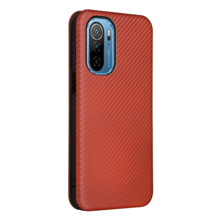 For Ulefone Note 13P Carbon Fiber Texture Horizontal Flip PU Phone Case(Brown) - Ulefone Cases by PMC Jewellery | Online Shopping South Africa | PMC Jewellery | Buy Now Pay Later Mobicred