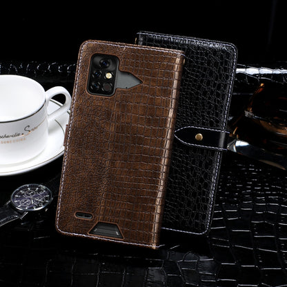 For Umidigi Bison Pro idewei Crocodile Texture Leather Phone Case(Dark Blue) - More Brand by idewei | Online Shopping South Africa | PMC Jewellery | Buy Now Pay Later Mobicred