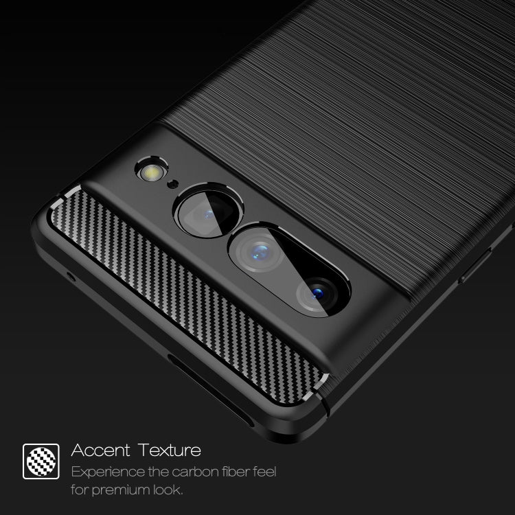 For Google Pixel 7 Pro 5G Brushed Texture Carbon Fiber TPU Phone Case(Black) - Google Cases by PMC Jewellery | Online Shopping South Africa | PMC Jewellery | Buy Now Pay Later Mobicred