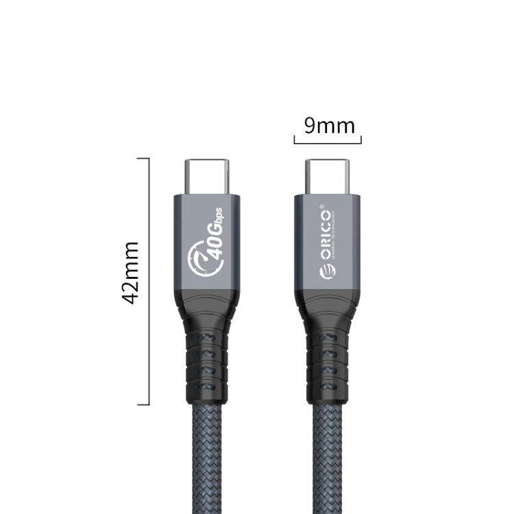 ORICO 40Gbps Thunderbolt 4 USB-C / Tpye-C Data Cable, Cable Length:2m(Grey) - Cable & Adapters by ORICO | Online Shopping South Africa | PMC Jewellery | Buy Now Pay Later Mobicred