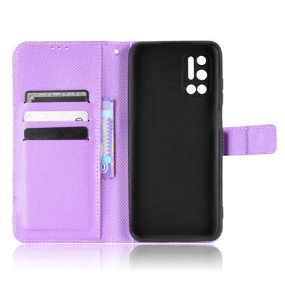 For DOOGEE N40 Pro Diamond Texture Leather Phone Case(Purple) - Doogee Cases by PMC Jewellery | Online Shopping South Africa | PMC Jewellery | Buy Now Pay Later Mobicred