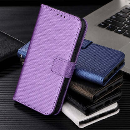 For DOOGEE N40 Pro Diamond Texture Leather Phone Case(Purple) - Doogee Cases by PMC Jewellery | Online Shopping South Africa | PMC Jewellery | Buy Now Pay Later Mobicred