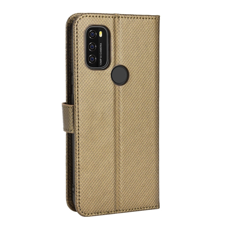 For Blackview A70 2021 Diamond Texture Leather Phone Case(Brown) - More Brand by PMC TechLife | Online Shopping South Africa | PMC TechLife | Buy Now Pay Later Mobicred