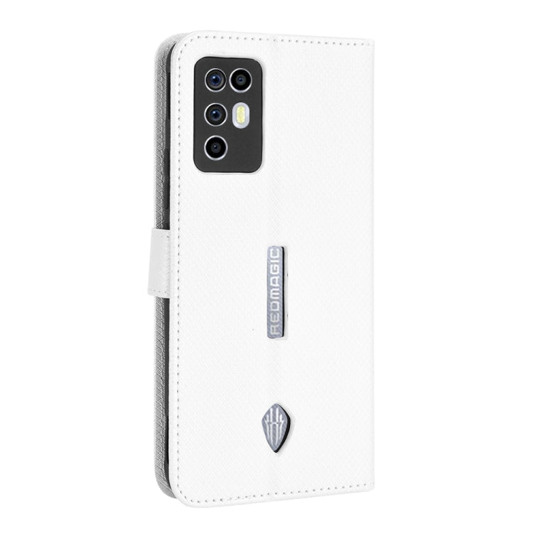 For ZTE Nubia Red Magic 6R Diamond Texture Leather Phone Case(White) - ZTE Cases by PMC Jewellery | Online Shopping South Africa | PMC Jewellery