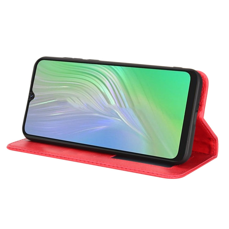 For Blackview A55 Magnetic Buckle Retro Crazy Horse Leather Phone Case(Red) - More Brand by PMC TechLife | Online Shopping South Africa | PMC TechLife | Buy Now Pay Later Mobicred