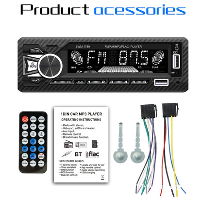 SWM-1789 Car Radio Receiver Bluetooth 5.1 MP3 Player with Remote Control - Car MP3 & MP4 & MP5 by PMC Jewellery | Online Shopping South Africa | PMC Jewellery | Buy Now Pay Later Mobicred