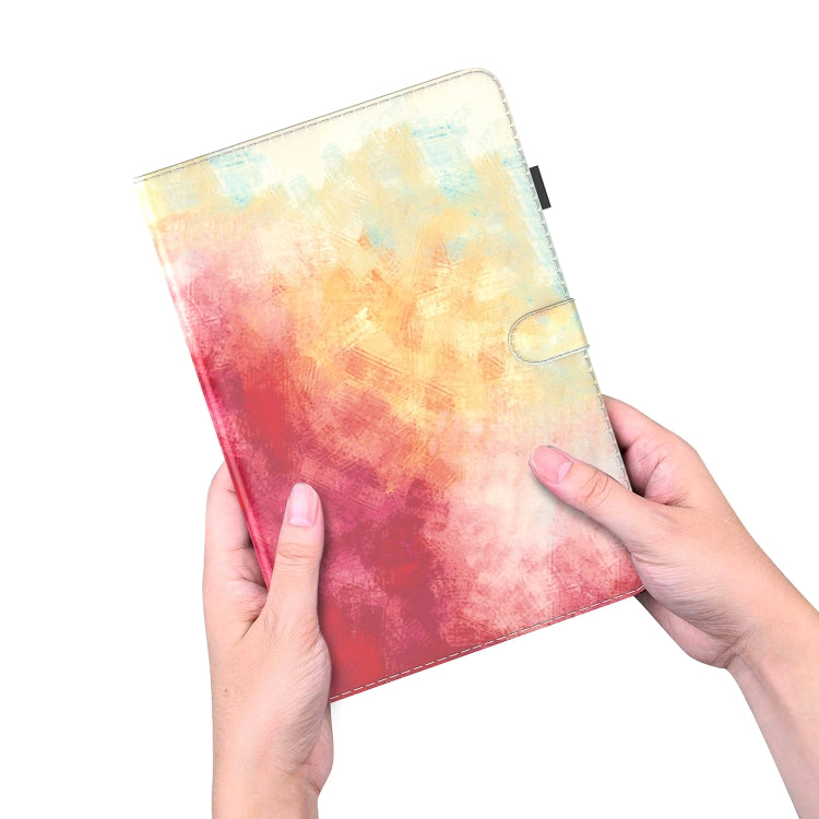 For Samsung Galaxy Tab S9 Watercolor Pattern Flip Leather Tablet Case(Spring Cherry) - Galaxy Tab S9 Cases by PMC Jewellery | Online Shopping South Africa | PMC Jewellery | Buy Now Pay Later Mobicred