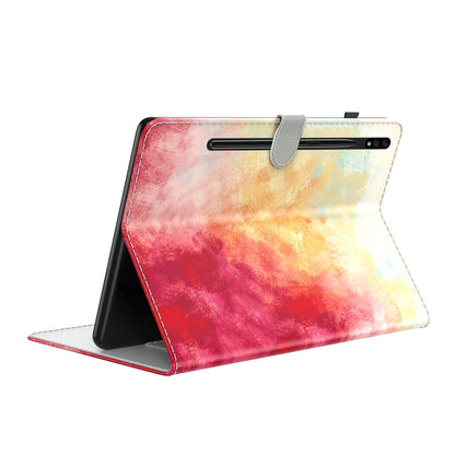 For Samsung Galaxy Tab S9+ Watercolor Pattern Flip Leather Tablet Case(Spring Cherry) - Galaxy Tab S9+ Cases by PMC Jewellery | Online Shopping South Africa | PMC Jewellery | Buy Now Pay Later Mobicred