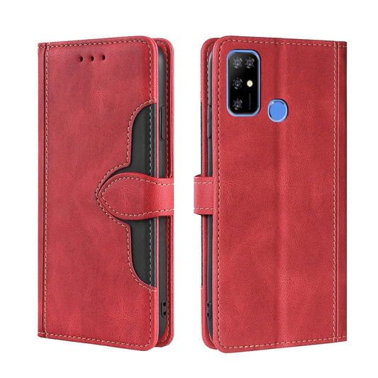 For Doogee X96 Pro Skin Feel Straw Hat Magnetic Buckle Leather Phone Case(Red) - Doogee Cases by PMC Jewellery | Online Shopping South Africa | PMC Jewellery | Buy Now Pay Later Mobicred