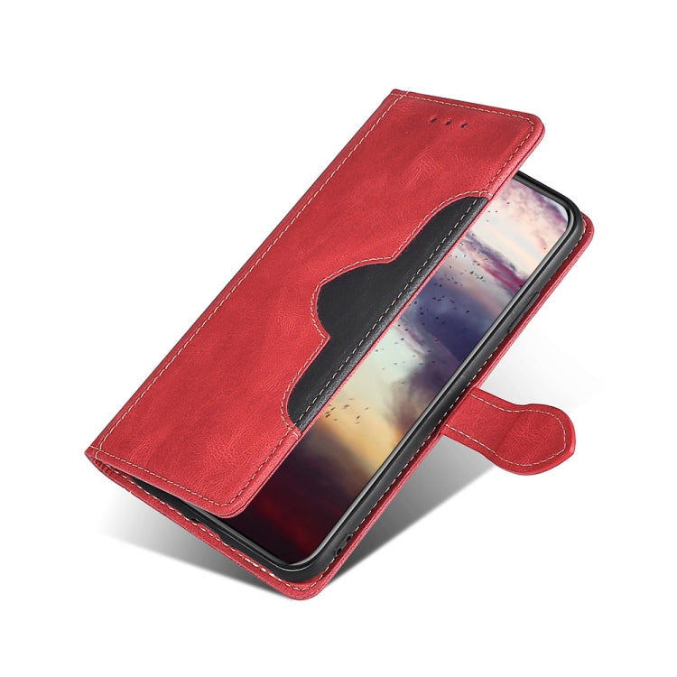 For Doogee X96 Pro Skin Feel Straw Hat Magnetic Buckle Leather Phone Case(Red) - Doogee Cases by PMC Jewellery | Online Shopping South Africa | PMC Jewellery | Buy Now Pay Later Mobicred