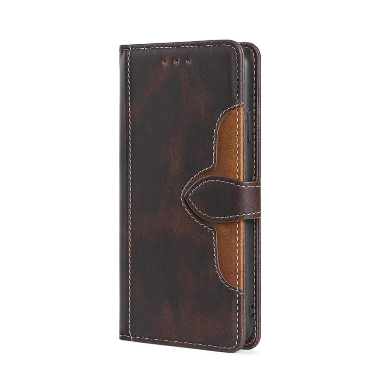 For Doogee X96 Pro Skin Feel Straw Hat Magnetic Buckle Leather Phone Case(Brown) - Doogee Cases by PMC Jewellery | Online Shopping South Africa | PMC Jewellery | Buy Now Pay Later Mobicred