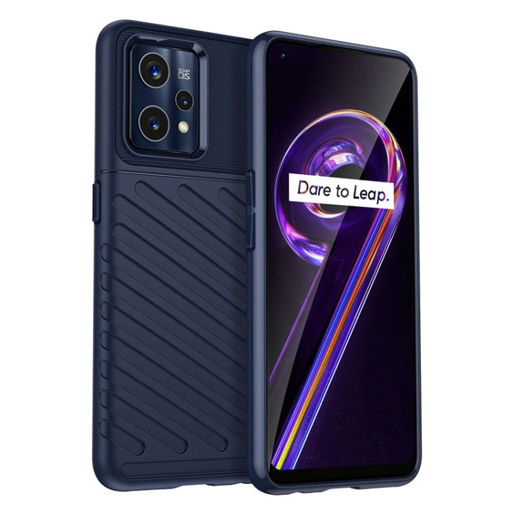 For OPPO Realme 9 Pro+ Thunderbolt Shockproof TPU Protective Soft Phone Case(Blue) - Realme Cases by PMC TechLife | Online Shopping South Africa | PMC TechLife | Buy Now Pay Later Mobicred
