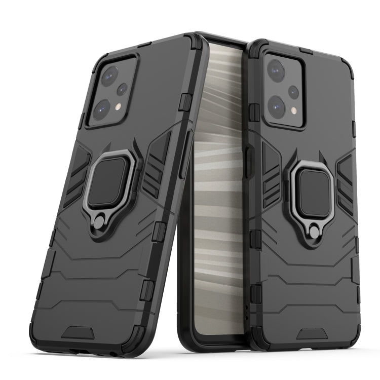 For OPPO Realme 9 Pro Magnetic Ring Holder PC + TPU Phone Case(Black) - Realme Cases by PMC TechLife | Online Shopping South Africa | PMC TechLife | Buy Now Pay Later Mobicred