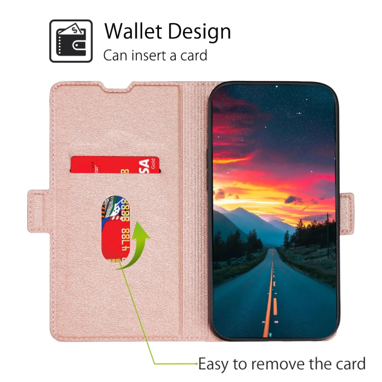 For Huawei P9 Ultra-thin Voltage Side Buckle PU + TPU Leather Phone Case(Rose Gold) - Huawei Cases by PMC TechLife | Online Shopping South Africa | PMC TechLife