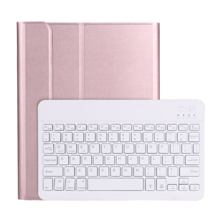 A11BS Lambskin Texture Ultra-thin Bluetooth Keyboard Leather Case with Pen Holder & Backlight For iPad Air 5 2022 / Air 4 2020 10.9 & Pro 11 inch 2021 / 2020 / 2018(Rose Gold) - Universal by PMC Jewellery | Online Shopping South Africa | PMC Jewellery