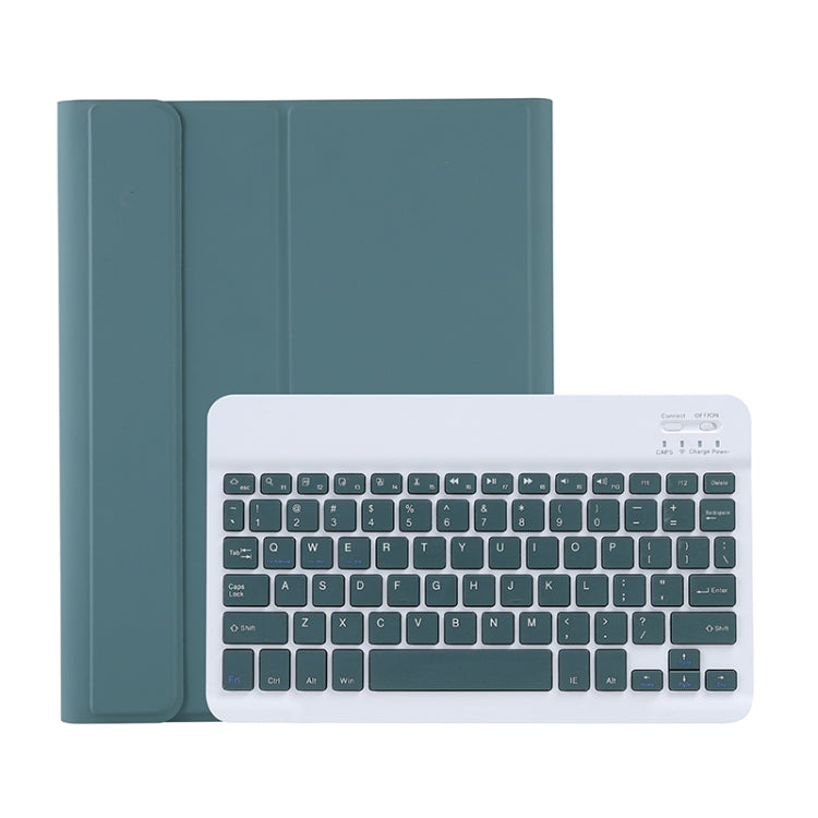 C-098B Candy Color Skin Feel Texture Bluetooth Keyboard Leather Case with Pen Holder For iPad Air 4 10.9 2020 / Air 5 10.9 2022 (Dark Green) - For iPad Air by PMC Jewellery | Online Shopping South Africa | PMC Jewellery