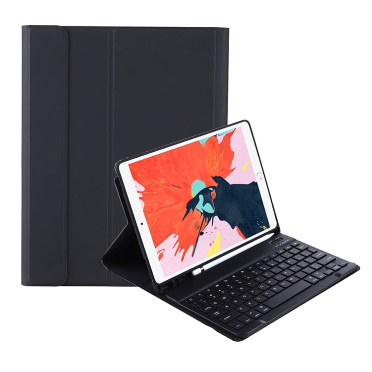 T098B Candy Color Skin Feel Texture Bluetooth Keyboard Leather Case with Pen Holder For iPad Air 4 10.9 2020 / Air 5 10.9 2022 (Black) - For iPad Air by PMC Jewellery | Online Shopping South Africa | PMC Jewellery