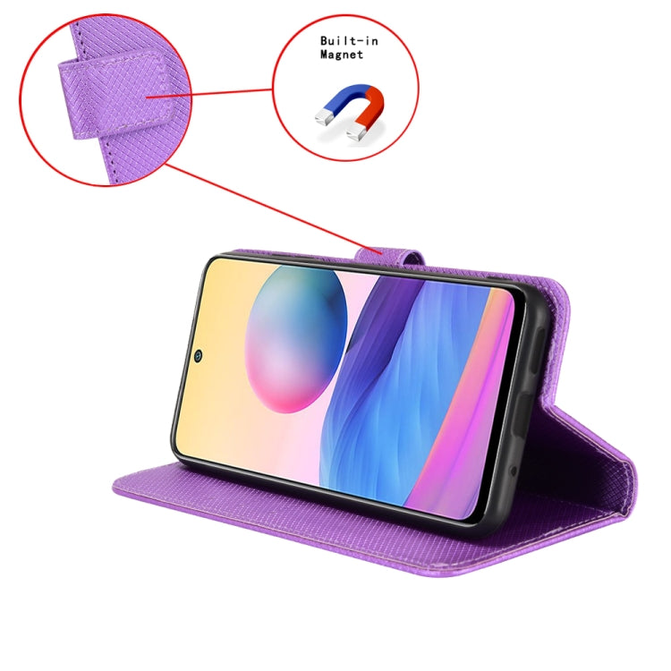 For Doogee S59 / S59 Pro Diamond Texture Leather Phone Case(Purple) - Doogee Cases by PMC TechLife | Online Shopping South Africa | PMC TechLife | Buy Now Pay Later Mobicred