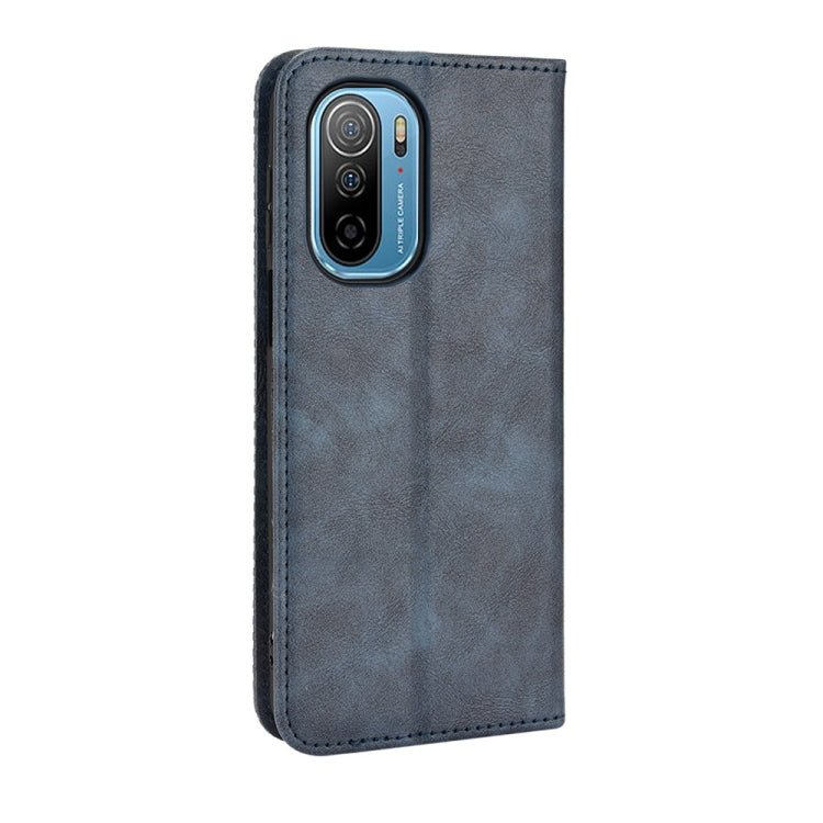 For Ulefone Note 13P Magnetic Buckle Retro Texture Leather Phone Case(Blue) - OPPO Cases by PMC Jewellery | Online Shopping South Africa | PMC Jewellery | Buy Now Pay Later Mobicred