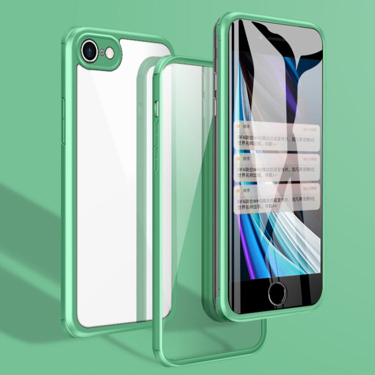 For iPhone SE 2022 / SE 2020 / 8 / 7 Double-sided Glass TPU Phone Case(Mint Green) - iPhone SE 2022 / 2020 / 8 / 7 Cases by PMC Jewellery | Online Shopping South Africa | PMC Jewellery | Buy Now Pay Later Mobicred