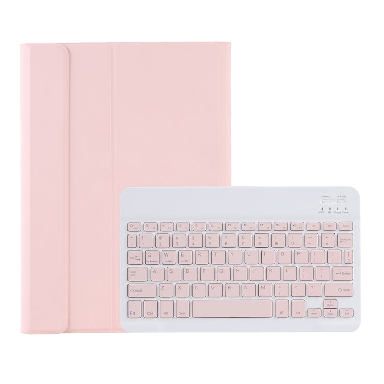 A08B Candy Color Bluetooth Keyboard Leather Case with Pen Slot For Samsung Galaxy Tab A8 10.5 2021 SM-X200 / SM-X205(Pink) - Samsung Keyboard by PMC Jewellery | Online Shopping South Africa | PMC Jewellery