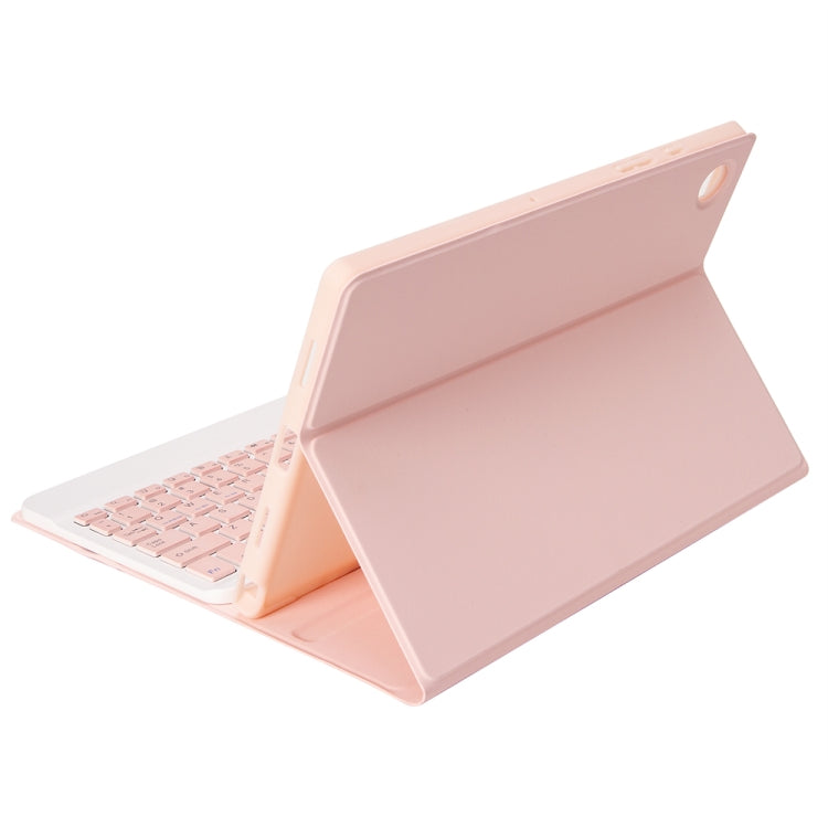 A08B Candy Color Bluetooth Keyboard Leather Case with Pen Slot For Samsung Galaxy Tab A8 10.5 2021 SM-X200 / SM-X205(Pink) - Samsung Keyboard by PMC Jewellery | Online Shopping South Africa | PMC Jewellery