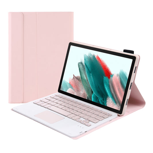 A08-A Candy Color Bluetooth Keyboard Leather Case with Touchpad For Samsung Galaxy Tab A8 2021 SM-X205 / SM-X200(Pink) - Samsung Keyboard by PMC Jewellery | Online Shopping South Africa | PMC Jewellery