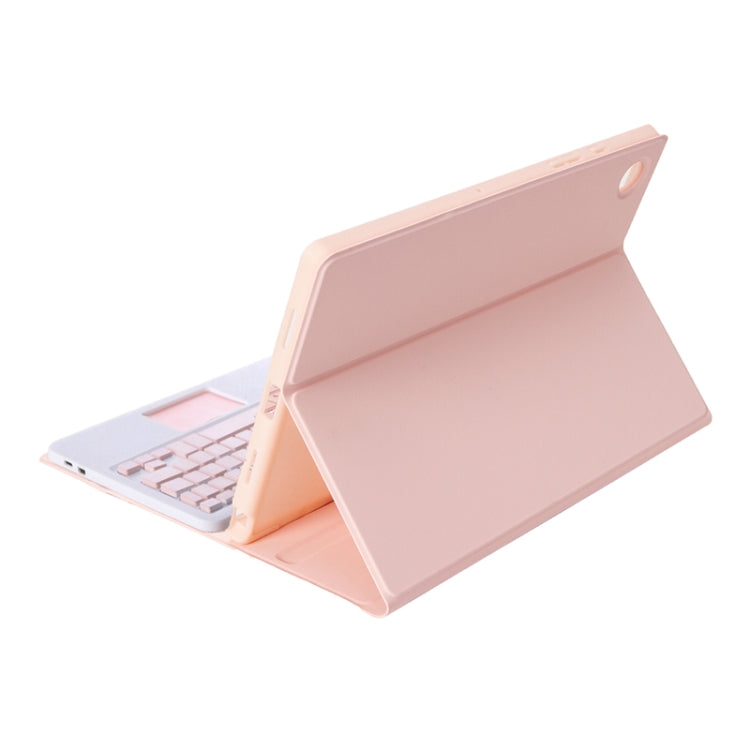 A08B-A Candy Color Bluetooth Keyboard Leather Case with Pen Slot & Touchpad For Samsung Galaxy Tab A8 2021 SM-X205 / SM-X200(Pink) - Samsung Keyboard by PMC Jewellery | Online Shopping South Africa | PMC Jewellery