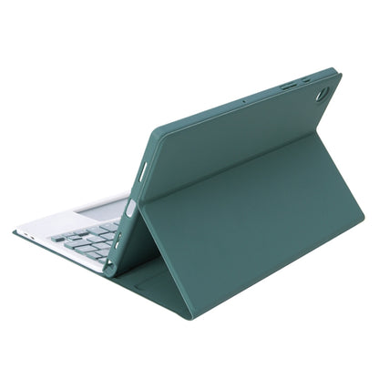 A08B-A Candy Color Bluetooth Keyboard Leather Case with Pen Slot & Touchpad For Samsung Galaxy Tab A8 2021 SM-X205 / SM-X200(Dark Green) - Samsung Keyboard by PMC Jewellery | Online Shopping South Africa | PMC Jewellery