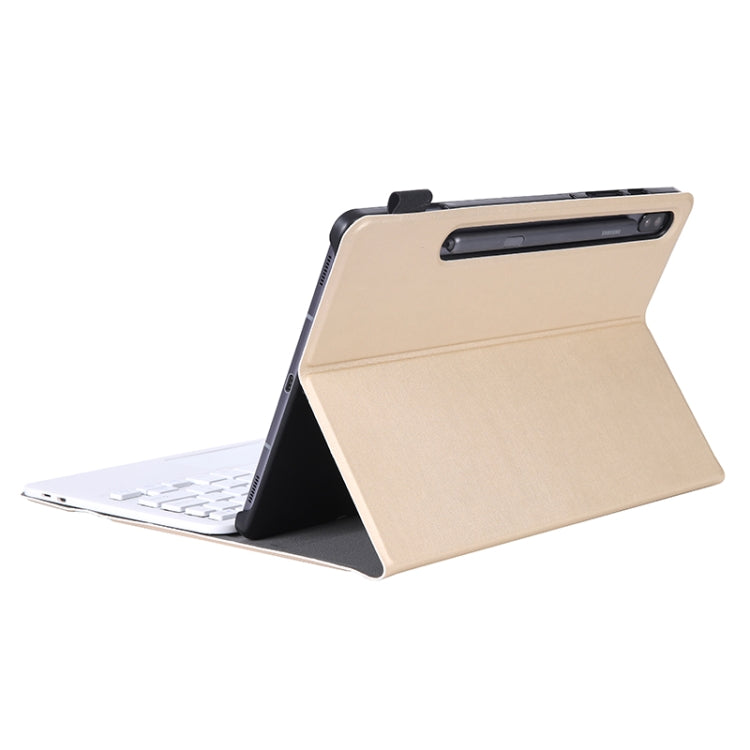 A700-A Ultra-thin Bluetooth Keyboard Leather Case with Touchpad For Samsung Galaxy Tab S8 11 inch SM-X700 / SM-X706(Gold) - Samsung Keyboard by PMC Jewellery | Online Shopping South Africa | PMC Jewellery