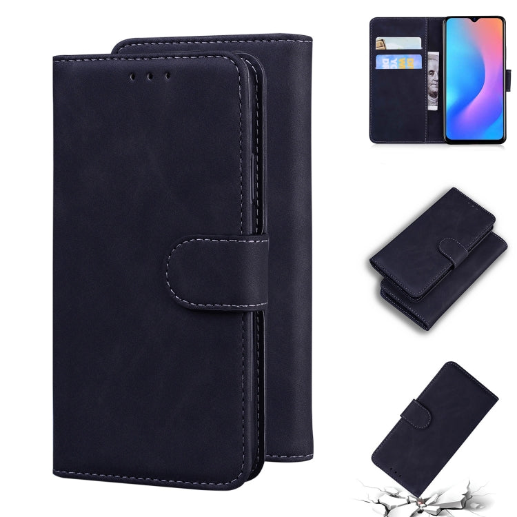 For Blackview A60 Pro Skin Feel Pure Color Flip Leather Phone Case(Black) - More Brand by PMC Jewellery | Online Shopping South Africa | PMC Jewellery