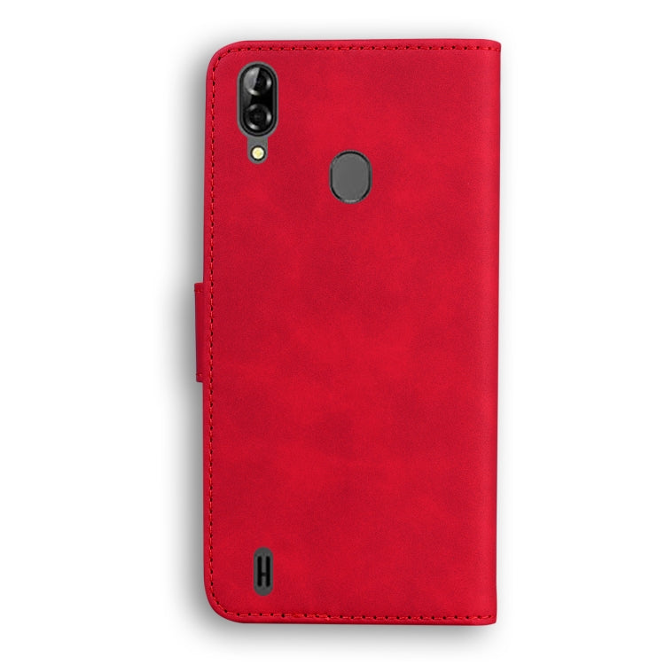 For Blackview A60 Pro Skin Feel Pure Color Flip Leather Phone Case(Red) - More Brand by PMC Jewellery | Online Shopping South Africa | PMC Jewellery | Buy Now Pay Later Mobicred