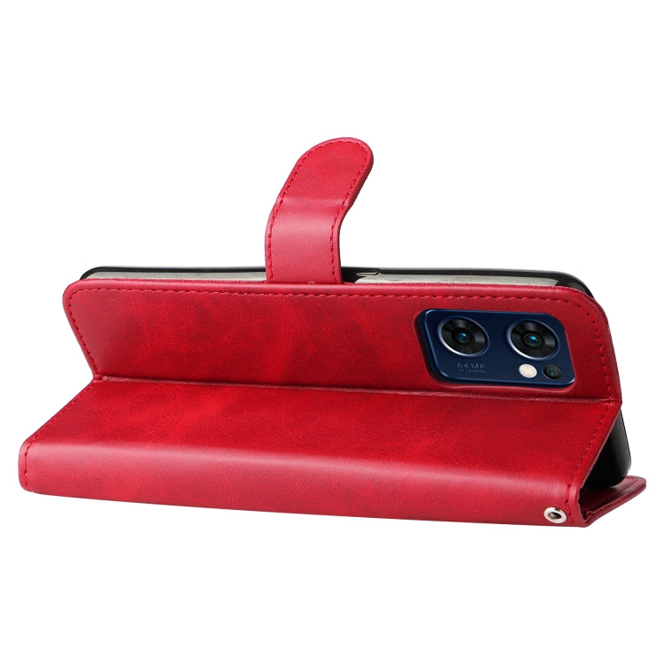 For OPPO Reno7 5G / Find X5 Lite International Version Fashion Calf Texture Zipper Horizontal Flip Leather Case(Red) - OPPO Cases by PMC Jewellery | Online Shopping South Africa | PMC Jewellery | Buy Now Pay Later Mobicred