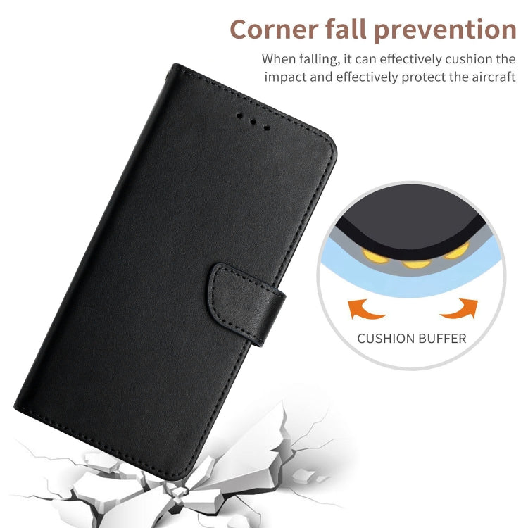 For Nokia C3 Genuine Leather Fingerprint-proof Horizontal Flip Phone Case(Black) - Nokia Cases by PMC TechLife | Online Shopping South Africa | PMC TechLife | Buy Now Pay Later Mobicred