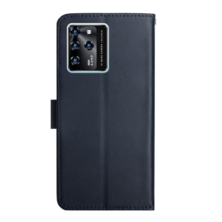 For ZTE Blade V30 Genuine Leather Fingerprint-proof Horizontal Flip Phone Case(Blue) - ZTE Cases by PMC TechLife | Online Shopping South Africa | PMC TechLife | Buy Now Pay Later Mobicred