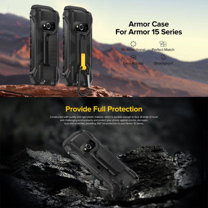 For Ulefone Power Armor 15 Ulefone Back Clip Phone Case with Carabiner (Black) - Ulefone Cases by Ulefone | Online Shopping South Africa | PMC Jewellery