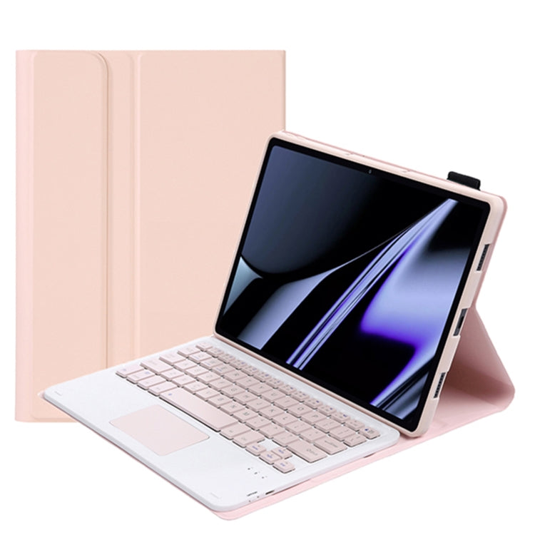 OP11-A Lambskin Texture Ultra-thin Bluetooth Keyboard Leather Case with Touchpad For OPPO Pad 11 inch(Pink) - Others Keyboard by PMC Jewellery | Online Shopping South Africa | PMC Jewellery