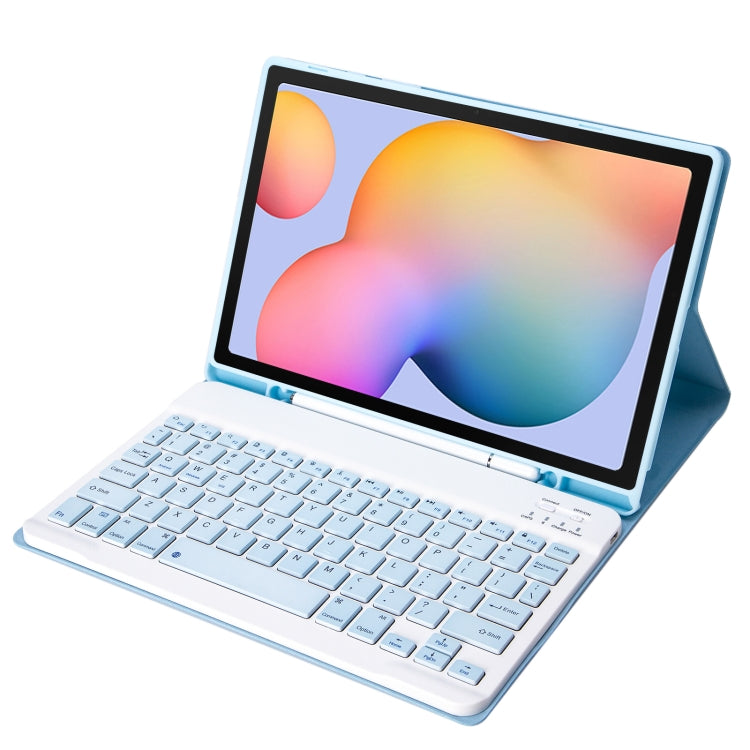 A610B Candy Color Bluetooth Keyboard Leather Case with Pen Slot For Samsung Galaxy Tab S6 Lite 10.4 inch SM-P610 / SM-P615(White Ice) - Samsung Keyboard by PMC Jewellery | Online Shopping South Africa | PMC Jewellery