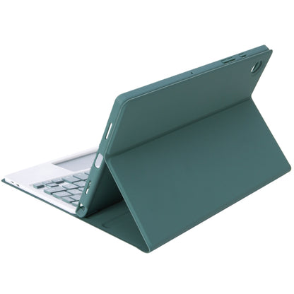 A610B-A Candy Color Bluetooth Keyboard Leather Case with Pen Slot & Touchpad For Samsung Galaxy Tab S6 Lite 10.4 inch SM-P610 / SM-P615(Dark Green) - Samsung Keyboard by PMC Jewellery | Online Shopping South Africa | PMC Jewellery