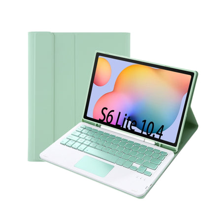 A610B-A Candy Color Bluetooth Keyboard Leather Case with Pen Slot & Touchpad For Samsung Galaxy Tab S6 Lite 10.4 inch SM-P610 / SM-P615(Light Green) - Samsung Keyboard by PMC Jewellery | Online Shopping South Africa | PMC Jewellery