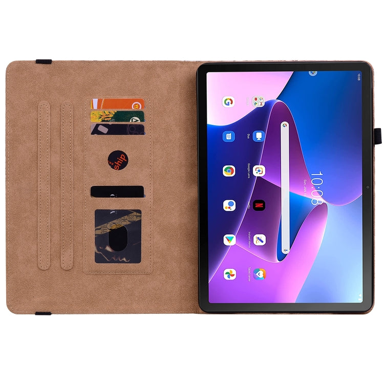 For Lenovo Tab M10 Plus 10.6 3rd Gen. Color Weave Leather Tablet Case with Holder(Green) - Lenovo by PMC TechLife | Online Shopping South Africa | PMC TechLife | Buy Now Pay Later Mobicred