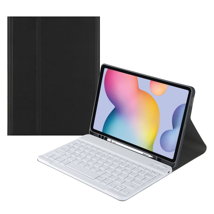 Square Cap Bluetooth Keyboard Leather Case with Pen Slot for Samsung Galaxy Tab S6 Lite(Black) - Samsung Keyboard by PMC TechLife | Online Shopping South Africa | PMC TechLife