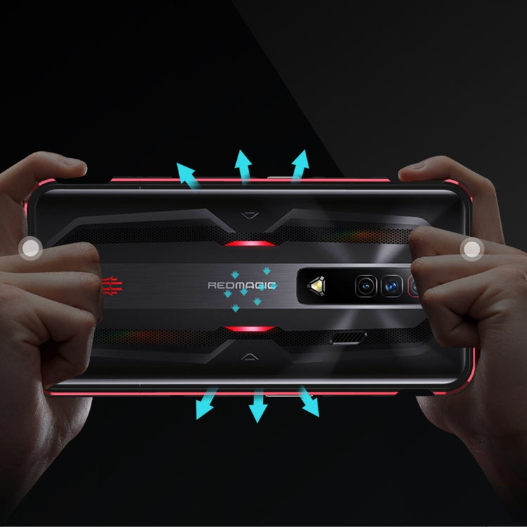 For ZTE nubia Red Magic 7 Aurora Series Metal Frame Phone Case(Black Silver) - ZTE Cases by PMC TechLife | Online Shopping South Africa | PMC TechLife | Buy Now Pay Later Mobicred